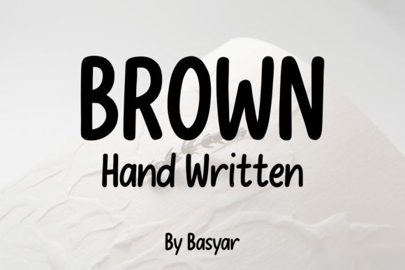 Brown Hand Written Font for Branding