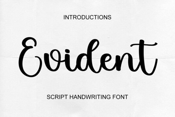 Evident: A Script Font for Clear Editorial Design