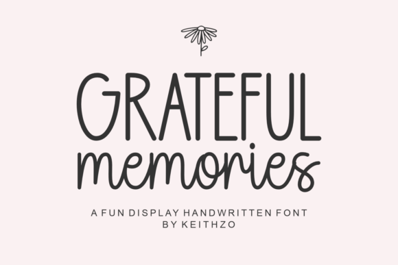 Grateful Memories Font for Handmade Creators