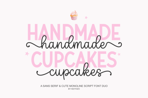 Handmade Cupcakes Font for Branding