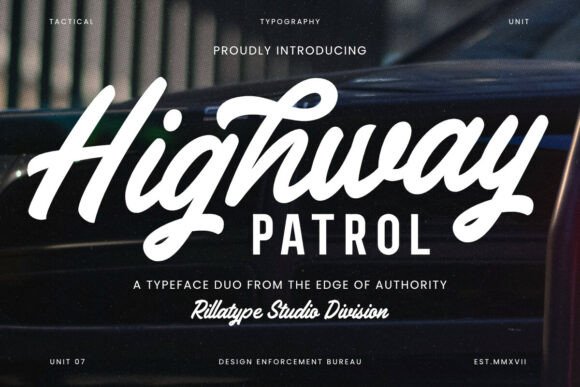 Highway Patrol Font for Crafters
