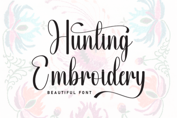 Hunting Embroidery Font for Small Business Branding