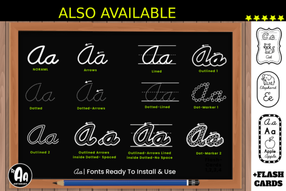 Reviewing Cursive Handwriting Alphabet Tracing Set