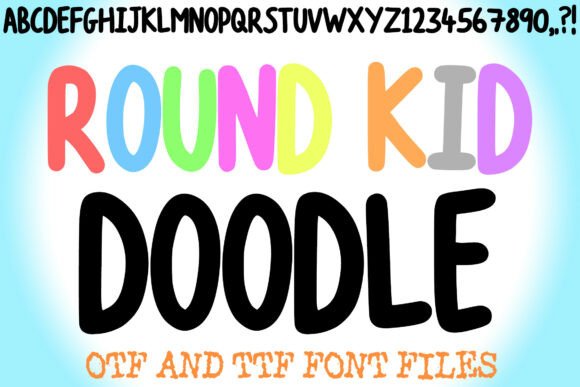 Round Kid Doodle Font for Crafters