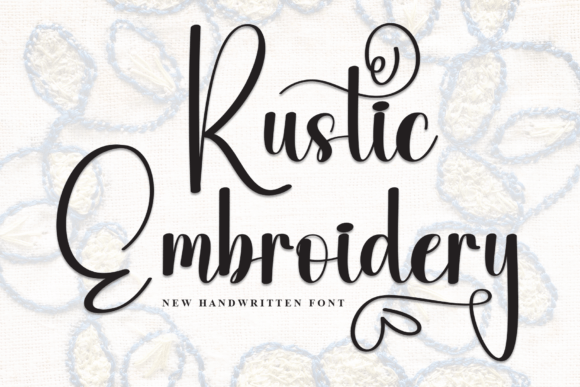 Rustic Embroidery: A Script Font for Editorial Design