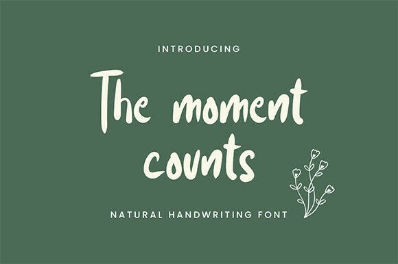 The Moment Counts: A Handwritten Font for Makers