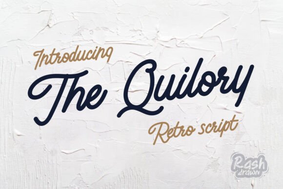 The Quilory: A Retro Script Font for Editorial Design