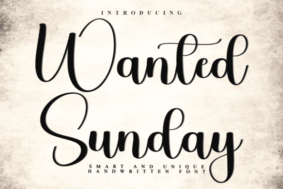 Wanted Sunday: A Soft Script Font for Editorial Design